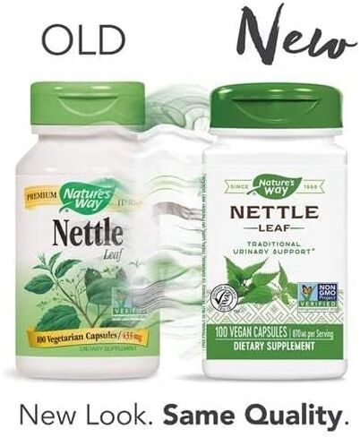 Nature's Way Nettle Leaf 435 mg, TRU-ID Certified, Non-GMO Project, Vegetarian, 100 Count (Pack of 4) in Saudi Arabia