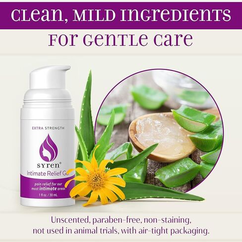 جل سيرين لتخفيف المنطقة الحميمة مع 4% ليدوكائين للحساسية الخارجية، ألم الفرج، عسر الجماع، عدم الراحة المهبلية، الجفاف، دعم لطيف بعد الولادة وما بعد الإجراء، 1.0 أونصة، صنع في الولايات المتحدة الأمريكية in Kuwait