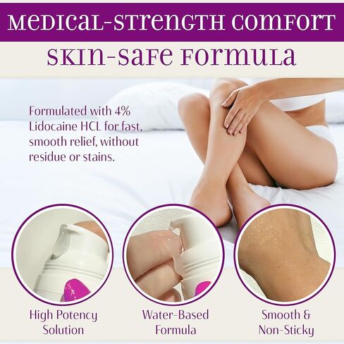 جل سيرين لتخفيف المنطقة الحميمة مع 4% ليدوكائين للحساسية الخارجية، ألم الفرج، عسر الجماع، عدم الراحة المهبلية، الجفاف، دعم لطيف بعد الولادة وما بعد الإجراء، 1.0 أونصة، صنع في الولايات المتحدة الأمريكية in Kuwait