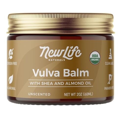 NewLife Naturals Certified Organic Vulva Balm Butter- Itching Dryness Irritation Menopause Support, Postpartum Essentials, Vaginal Moisturizer | All Natural Intimate Feminine Care - 2oz - USA in Saudi Arabia