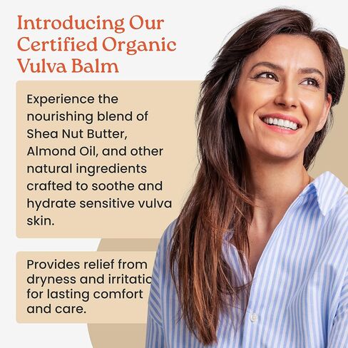 NewLife Naturals Certified Organic Vulva Balm Butter- Itching Dryness Irritation Menopause Support, Postpartum Essentials, Vaginal Moisturizer | All Natural Intimate Feminine Care - 2oz - USA in Saudi Arabia
