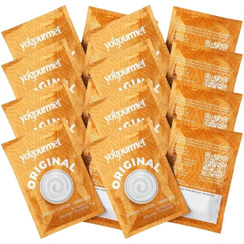 Yogourmet Yogurt Starter (16 Pack Bulk Version) - Make Yogurt at Home - Starter Culture - All Natural, Gluten Free, Kosher, Halal - 3 g Sachets in Saudi Arabia