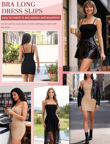 SLIMBELLE Built In Bra Strapless Shapewear Dress Slip for Women Tummy Control Full Slip Shaper Under Dresses in Saudi Arabia