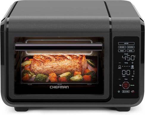 Chefman EasyAir 15 Qt. Air Fryer & Countertop Oven for Quick & Healthy Meals, Bake, Broil, Air Fry, Toast, and Bagel Functions, 450°F Max Temp, 4 Slice Toaster Oven Air Fryer Combo – Black in Kuwait