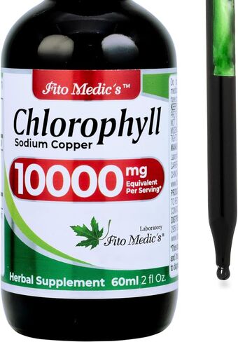 FITO MEDIC'S Lab | Liquid Chlorophyll | Chlorophyll Liquid Drops | 50 mg 200:1 Ratio Extract per Serving. in Saudi Arabia