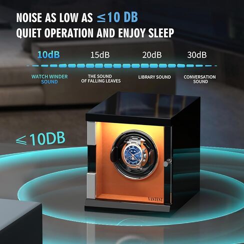 براءة اختراع تصميم ساعة اللفاف للساعات الأوتوماتيكية مع إضاءة LED، لمسة نهائية لامعة ومحرك هادئ in Kuwait