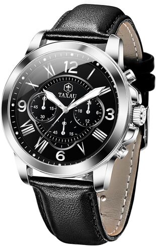 Mens Watches Luxury Dress Waterproof Leather Watch with Date Day Analog Quartz Large Number Wrist Watch Casual Classic Luminous Scales Big Face Easy Read Reloj para Hombre in Saudi Arabia