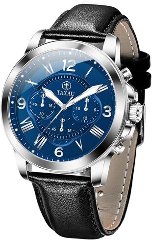 Mens Watches Luxury Dress Waterproof Leather Watch with Date Day Analog Quartz Large Number Wrist Watch Casual Classic Luminous Scales Big Face Easy Read Reloj para Hombre in Saudi Arabia