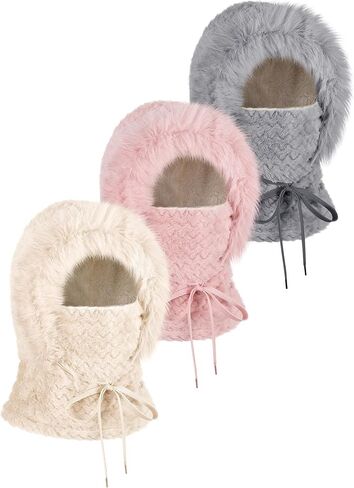 3 Pack Winter Ski Mask Balaclava for Women Face Mask 3 in 1 Neck Warmer Hood Scarf Gear Hats for Men Cold Weather in Saudi Arabia