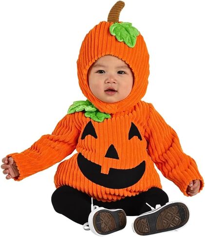 Orange Polyester Pumpkin Patch Cutie Tunic & Hood Set - (18-24 Months) - Adorable Halloween Costume for Toddlers in Saudi Arabia