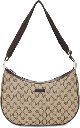 Gucci Women's Pre-Loved Brown Canvas Round Messenger Bag, Brown, One Size in Saudi Arabia