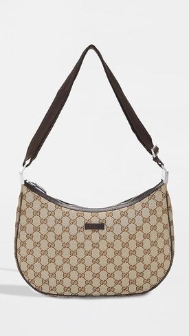 Gucci Women's Pre-Loved Brown Canvas Round Messenger Bag, Brown, One Size in Saudi Arabia