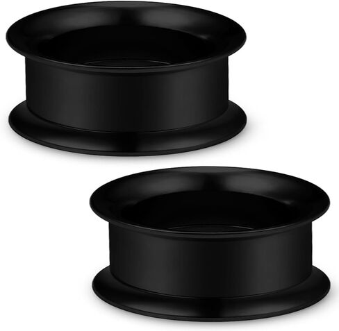 Cisyozi 12G-50mm Double Flared Gauges for Ears 316L Surgical Steel Internally Threaded Tunnels Plugs Earrings Hollow Ear Gauges Piercing for Women Men Silver Black Gold in Saudi Arabia