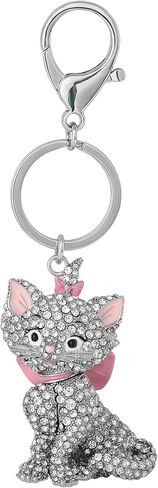Disney Keychain Pave Crystal Official License - Marie, Winnie the Pooh, Mickey Mouse, or Minnie Mouse Bling Keychains in Saudi Arabia