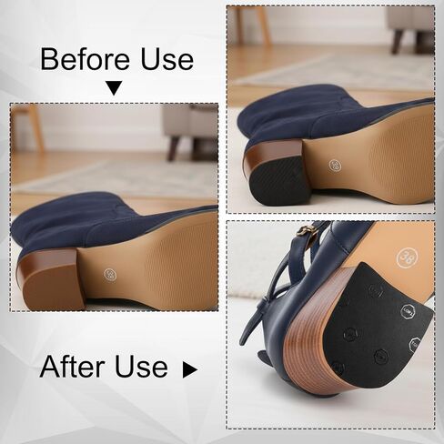4 أزواج من استبدال كعب الحذاء، طقم إصلاح الكعب المطاطي، بسُمك 6-7 مم، للأحذية الطويلة والأحذية الرسمية، حل صيانة الأحذية بنفسك، متين وسهل التركيب in Kuwait