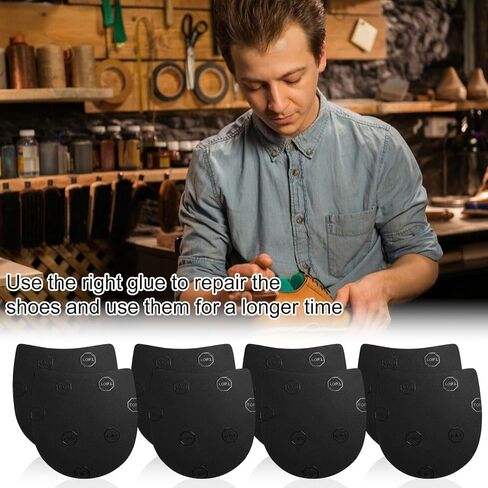 4 أزواج من استبدال كعب الحذاء، طقم إصلاح الكعب المطاطي، بسُمك 6-7 مم، للأحذية الطويلة والأحذية الرسمية، حل صيانة الأحذية بنفسك، متين وسهل التركيب in Kuwait