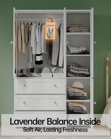 12 عبوة من أكياس اللافندر المجففة المعطرة للخزانة والأدراج، مزيل الروائح الكريهة للهواء الراكد، معطرات هواء ورقية معلقة طويلة الأمد ومزيل رائحة الملابس in Kuwait