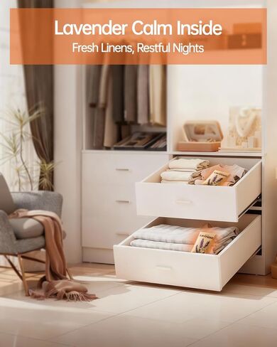 12 عبوة من أكياس اللافندر المجففة المعطرة للخزانة والأدراج، مزيل الروائح الكريهة للهواء الراكد، معطرات هواء ورقية معلقة طويلة الأمد ومزيل رائحة الملابس in Kuwait