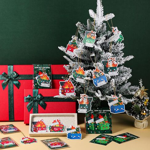 40 Sets Christmas Dumpster Fire Hanging Ornament Emotional Funny Positive Support Scent Sachets Air Freshener with Card Thank You Gifts for Office Coworker Employee Team Staff Group, 10 Scent in Saudi Arabia