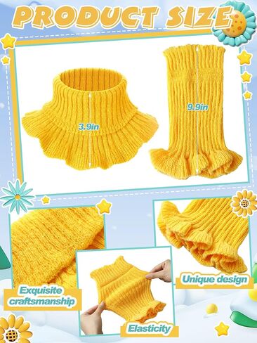 4 Pcs Warm Kids Knit Scarves Fake Turtleneck Toddler Winter Detachable High Dickey Half Top Collar Knitted Fake Collar Warm Ruffle Mock Blouse False Neck Warmer for Girls Boys in Saudi Arabia