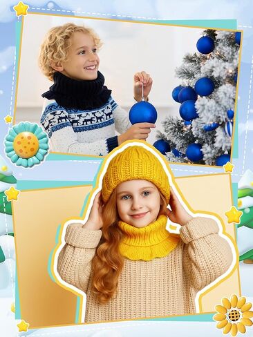 4 Pcs Warm Kids Knit Scarves Fake Turtleneck Toddler Winter Detachable High Dickey Half Top Collar Knitted Fake Collar Warm Ruffle Mock Blouse False Neck Warmer for Girls Boys in Saudi Arabia