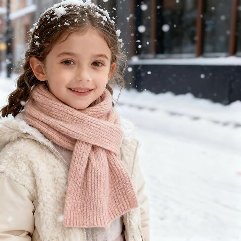 وشاح شتوي للأطفال للأولاد والبنات - ناعم ودافئ لتدفئة الرقبة، أوشحة للأطفال ملفوفة هدية عيد الميلاد للأطفال من سن 2 إلى 10 سنوات in Kuwait