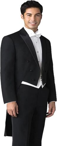 Men's Black Wool Tailcoat Tuxedo Jacket in Saudi Arabia