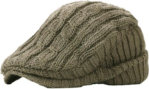 Winter Knitted Newsboy Hat for Women Men Vintage Thick Beret Ivy Cap Warm French Style Flap Hats Ear Pretection in Saudi Arabia