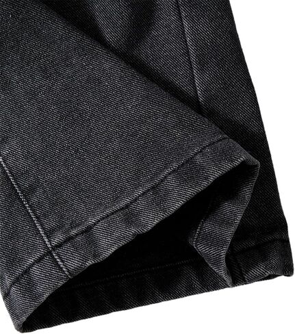 Nivne Tco Tween Boys Casual Jeans Water-Washed Black Effect Elastic Waist Wide Leg Denim Pants with Zipper Fly, Five Pockets in Saudi Arabia