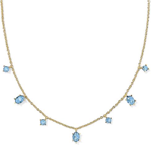 قلادة Kendra Scott للسيدات من Cailin Delicate Strand باللون الذهبي والأزرق والبنفسجي والكريستال مقاس واحد، in Saudi Arabia