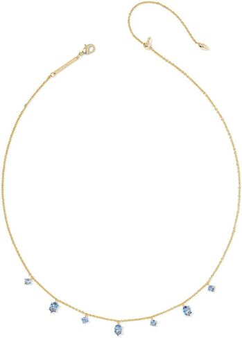 قلادة Kendra Scott للسيدات من Cailin Delicate Strand باللون الذهبي والأزرق والبنفسجي والكريستال مقاس واحد، in Saudi Arabia
