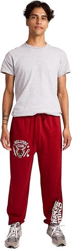 Stranger Things Hellfire Club Logo Art Men's Red Joggers in Kuwait