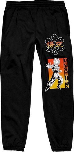 Bioworld Dragonball Z Goku بنطال رياضي أسود للرجال برتقالي وأسود متدرج in Kuwait