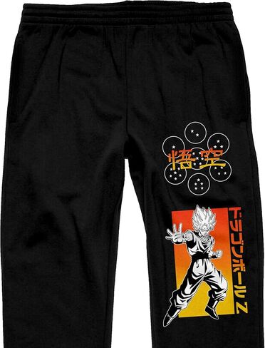 Bioworld Dragonball Z Goku Orange and Black Gradient Men's Black Sweatpants in Saudi Arabia