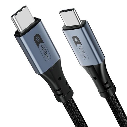 IVSHOWCO 40Gbps Thunderbolt 4 Cable, 8K Video Display and 240W Charging [3.3ft], Suitable for Office, Projection, Data Transmission, Compatible with Thunderbolt 3, USB 4, USB-C in Kuwait