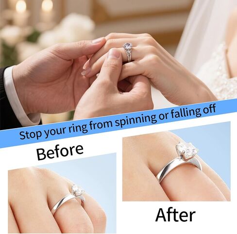 Ring Size Adjuster for Loose Rings - Invisible Adjustable Insert & Spiral Guards (12-Pack) - 2 Styles to Securely Fit Any Ring in Saudi Arabia