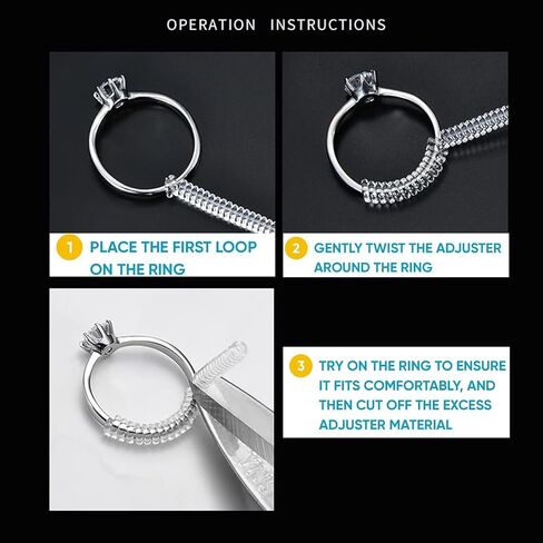Ring Size Adjuster for Loose Rings, Multi-Sizes for Different Widths to Fit Any Rings, Silicone Invisible Ring Guards for Women and Men in Saudi Arabia