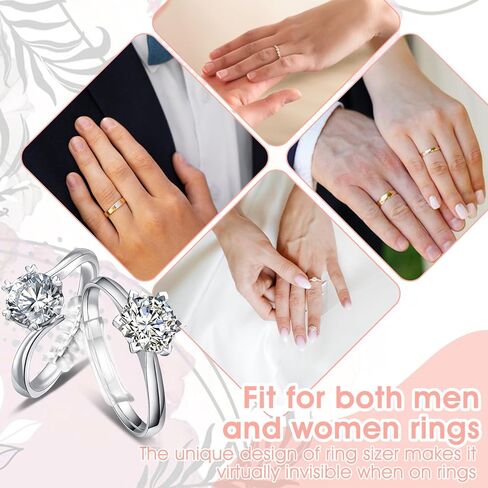 KFHENSOMR 12 Pack Ring Sizers for Loose Rings Ring Guards for Women & Men Loose Rings Without Resizing Invisible Resizer Design for Spacers & Tighteners 8 Insert and 4 Spiral in Saudi Arabia