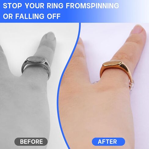 12-Pack Ring Sizer for Loose Rings, 4 Sizes Invisible Ring Size Adjuster, Fit Almost Any Rings, Reduces Size by 0.5-1.5 in Saudi Arabia