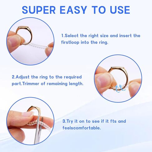 12-Pack Ring Sizer for Loose Rings, 4 Sizes Invisible Ring Size Adjuster, Fit Almost Any Rings, Reduces Size by 0.5-1.5 in Saudi Arabia