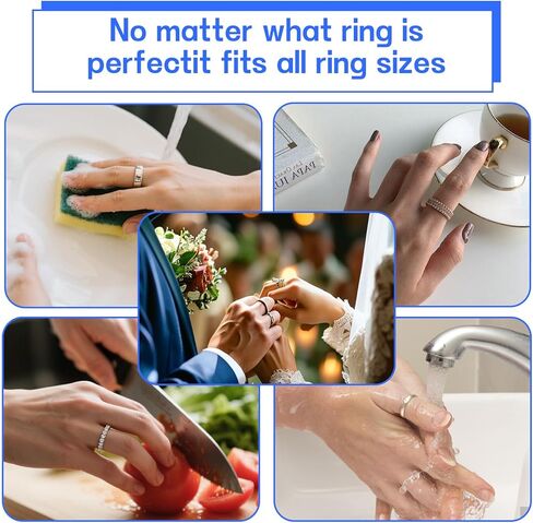 12-Pack Ring Sizer for Loose Rings, 4 Sizes Invisible Ring Size Adjuster, Fit Almost Any Rings, Reduces Size by 0.5-1.5 in Saudi Arabia