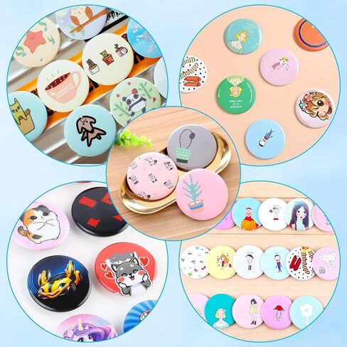 DAJAVE 400 Pieces 1.25 Inch Button Maker Supplies, 32mm Button Making Supplies, Round Badge Blank Button Pins, Includes Plastic Buttos Pin Back Cover, Metal Cover, Clear Film & Blank Paper in Saudi Arabia