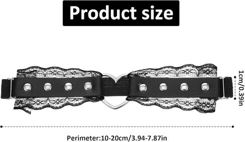 قطعتان من جلد الفخذ من الدانتيل على شكل قلب أسود، أربطة فخذ قابلة للتعديل للنساء، حزام رباط جلدي على طراز البانك روك للنساء للحفلات التنكرية وديكورات الزفاف in Kuwait