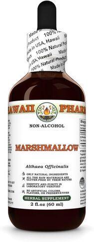 الخطمي (Althaea Officinalis) جليسيريت الجذور الجافة، صنع في هاواي، مواد خام عضوية، طبيعية بالكامل، نباتي، مستخلص سائل خالٍ من الكحول تم اختباره في المعمل - 2 أونصة سائلة in Saudi Arabia