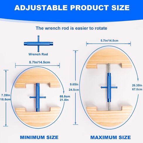 Hat Stretcher for Fitted Hats, Hat Stretcher for Men Stretch Size 7 to 8 3/8, Cowboy Fedora Hats Extender with Wrench in Saudi Arabia