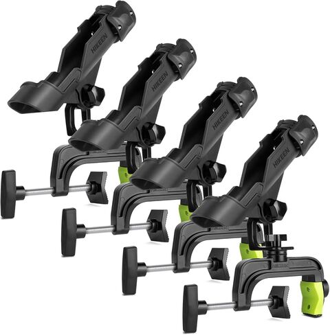 Fishing Rod Holders for Boat, Upgraded Fishing Pole Holders with Enlarge Clamp for Most Rod, Adjustable Fishing Rod Rack Fit Round/Square Tubes in Saudi Arabia