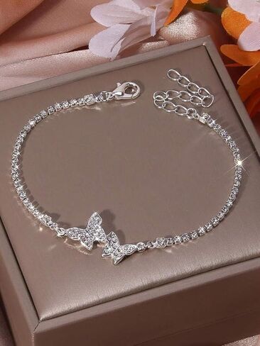 1 Set Silver Jewelry for Women, Drop Necklace and Stud Earrings, Elegant Women's Accessories for Special Occasions, Classic Silver Chain Necklace and Earrings in Saudi Arabia