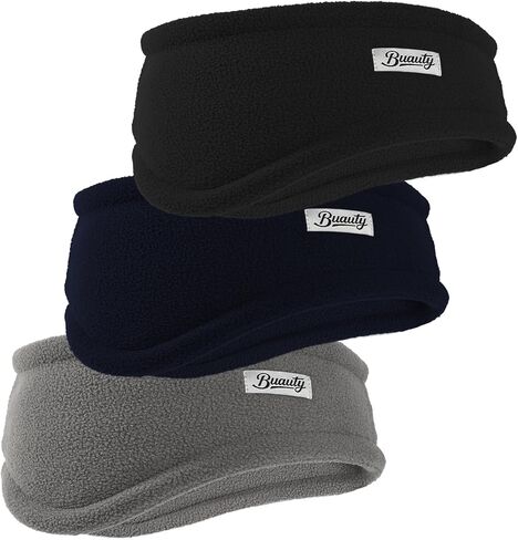 Buauty 3 Pcs Ear Warmer Muffs Headbands for Men Women, Winter Earmuffs Ear Covers for Cold Weather Running Cycling in Saudi Arabia