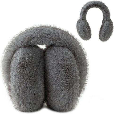 أغطية أذن نسائية للشتاء من F Flammi، أغطية أذن قابلة للطي من الفرو الصناعي للطقس البارد، أغطية أذن للرياضات الخارجية والتزلج in Kuwait