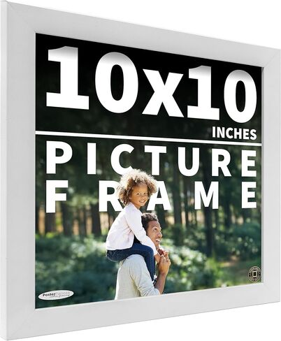 Poster Palooza 6x18 Frame White Solid Pine Wood Picture Frame | UV Acrylic, Foam Board Backing & Hanging Hardware in Kuwait